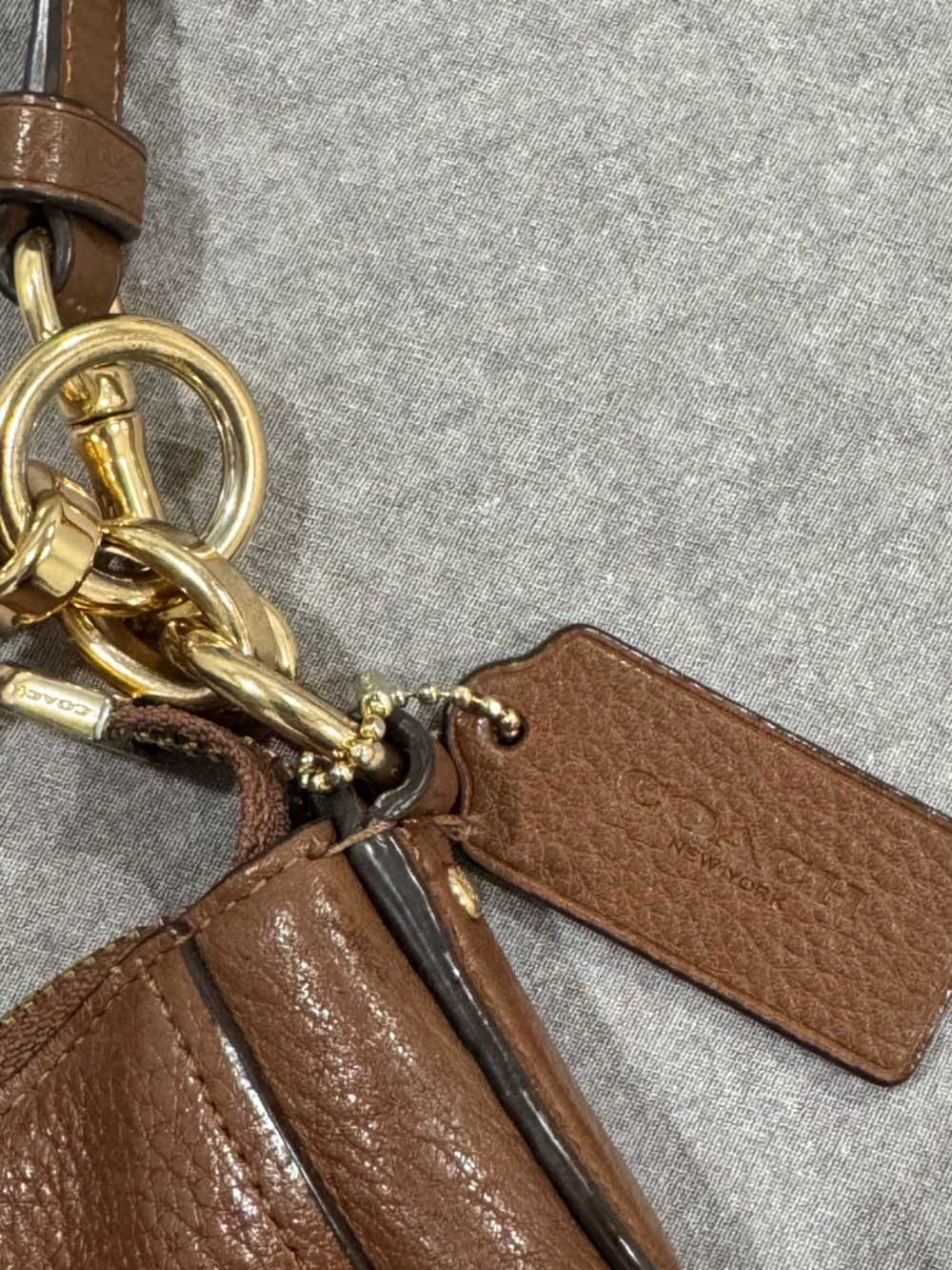 Coach Elle Brown Pebble Leather Hobo Bag - Picture 7 of 16